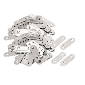 uxcell 50mmx16mmx2mm Flat Repair Joining Brace Mending Fixing Plate 100pcs