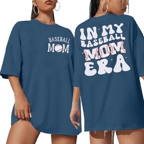 Baseball Mom Shirt Baseball Oversized Tshirt Women Baseball Game Day Season Vacation Short Sleeves Tops