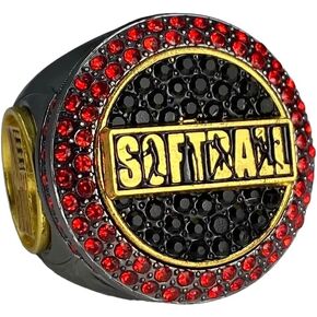 Legacy Rings 1 or 12 Pack Softball Baseball Championship Trophy Ring Champions or Finalists Female Woman Award (12)