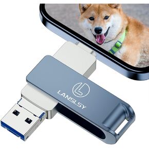 32GB Flash Drive for iPhone Photo Stick,3 in 1 USB 3.0 External Storage for Photos and Videos,iPhone Memory Stick Compatibile Phone/Pad/Android/PC/Mac
