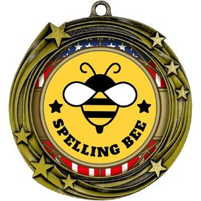 All Quality Stars Design Spelling Bee Medal - 1st, 2nd, 3rd Place