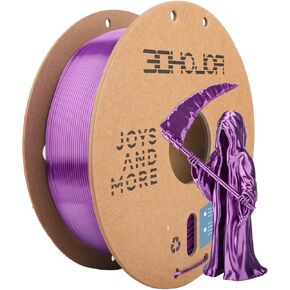 Silk PLA Filament 1.75mm, Silk PLA 3D Printer Filament, 2.2 LBS (1KG) Cardboard Spool, Fit Most FDM 3D Printer, Silk Blue