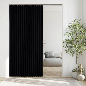 StangH Accordion Closet Curtains for Doorway, Privacy Pleated Folding Curtain Light Blocking Drapes for Bedroom with Tieback and Hooks, Pure White, W38 x L80, 1 Panel