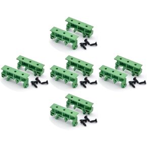 Electronics-Salon 5 Sets DIN Rail Mounting Adapter Bracket Holder Carrier Clips, for 35mm, 32mm or 15mm DIN Rail.
