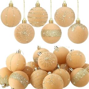 Namalu 24 Pcs Velvet Glitter Christmas Ball Ornaments Bulk 2.36" Shatterproof Christmas Tree Ball Ornaments Xmas Balls Set for Holiday Wedding Thanksgiving Halloween Party Decor(Royal Blue)