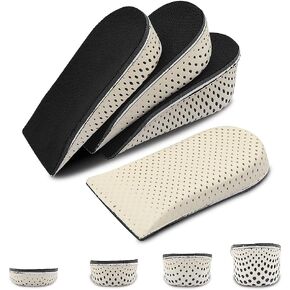 1 Pair eva Breathable Memory Foam Height Increase Insole Invisible Increased Heel Lifting Inserts Shoe Lifts Shoe Pads Elevator Insoles for Men WomenHalf（Half Pad-2CM）