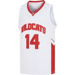 Wildcats Basketball Jersey for Men 14 Troy Bolton 8 Chad Danforth High School Costume