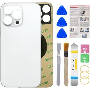 بديل الزجاج الخلفي الخلفي لهاتف iPhone 14 Pro مقاس 6.1 بوصة مع أداة يدوية وإصلاح (أسود فضائي) in Kuwait