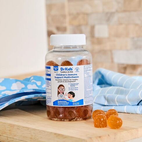 DrKids Immune Support Multivitamin Gummy Bites, 15 Essential Vitamins and Minerals, May Support Immune Function, Growth, and Development*, Great Tasting, 60 Count. in Saudi Arabia