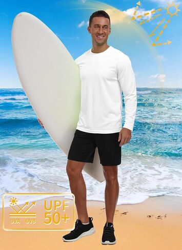 Fishing Shirts for Men UPF 50+ Rash Guard Quick Dry Long Sleeve Tee Shirts Moisture Wicking UV Sun Shirts QYY2410 in Kuwait