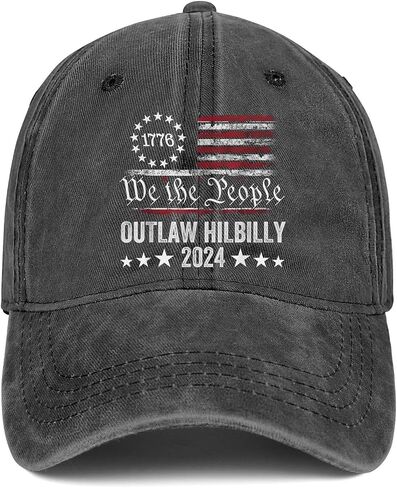 The Outlaw and The Hillbilly Hat 2024 التصويت على الانتخابات الخارجة عن القانون Hillbilly قبعات البيسبول قبعة وطنية للجنسين الرجال النساء in Saudi Arabia