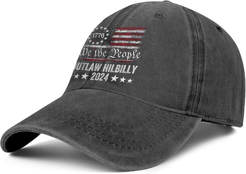 The Outlaw and The Hillbilly Hat 2024 التصويت على الانتخابات الخارجة عن القانون Hillbilly قبعات البيسبول قبعة وطنية للجنسين الرجال النساء in Saudi Arabia