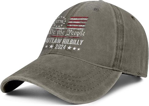 The Outlaw and The Hillbilly Hat 2024 التصويت على الانتخابات الخارجة عن القانون Hillbilly قبعات البيسبول قبعة وطنية للجنسين الرجال النساء in Saudi Arabia