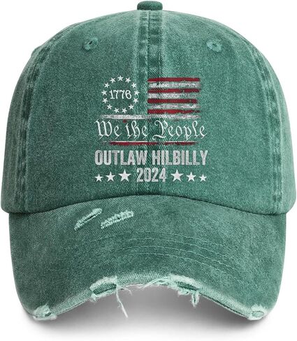 The Outlaw and The Hillbilly Hat 2024 التصويت على الانتخابات الخارجة عن القانون Hillbilly قبعات البيسبول قبعة وطنية للجنسين الرجال النساء in Saudi Arabia