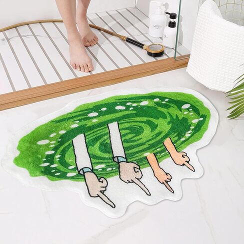 Funny Cartoon Bath Rugs for Bathroom 25x25 Inch, Cute Luxury Shaggy High Absorbent and Non Slip Shower Rug, Washable Soft Bathroom Mat for Bathtub Shower and Bath Room in Saudi Arabia