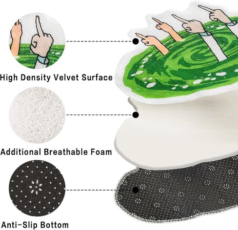 Funny Cartoon Bath Rugs for Bathroom 25x25 Inch, Cute Luxury Shaggy High Absorbent and Non Slip Shower Rug, Washable Soft Bathroom Mat for Bathtub Shower and Bath Room in Saudi Arabia