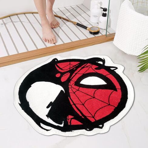Funny Cartoon Bath Rugs for Bathroom 25x25 Inch, Cute Luxury Shaggy High Absorbent and Non Slip Shower Rug, Washable Soft Bathroom Mat for Bathtub Shower and Bath Room in Saudi Arabia