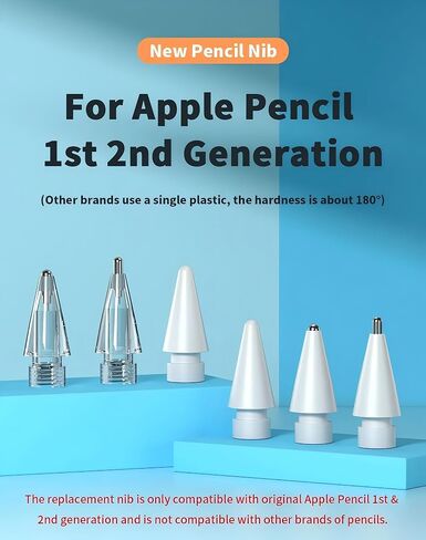 Replacement Pencil Tips for Apple Pencil Pro,Upgraded Pencil Tips fit for Apple 2nd 1st Gen USB-C,and Logitech Crayon Digital Pencil,Pencil Tips Pad Pro Pencil,No Wear Out Fine Point Resistance in Saudi Arabia