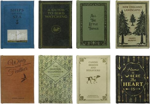 Creative Co-Op Set of 8, 5.25" H Book Box Wall Art, Multi in Saudi Arabia