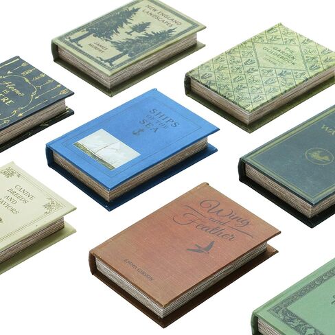 Creative Co-Op Set of 8, 5.25" H Book Box Wall Art, Multi in Saudi Arabia