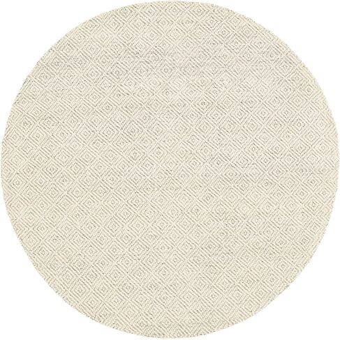 SAFAVIEH Natura Collection Area Rug - 7' Round, Ivory & Light Grey, Handmade Wool, Ideal for High Traffic Areas in Living Room, Bedroom (NAT503A) in Saudi Arabia