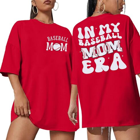 Baseball Mom Shirt Baseball Oversized Tshirt Women Baseball Game Day Season Vacation Short Sleeves Tops in Kuwait