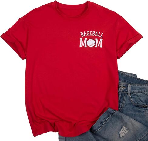 Baseball Mom Shirt Baseball Oversized Tshirt Women Baseball Game Day Season Vacation Short Sleeves Tops in Kuwait