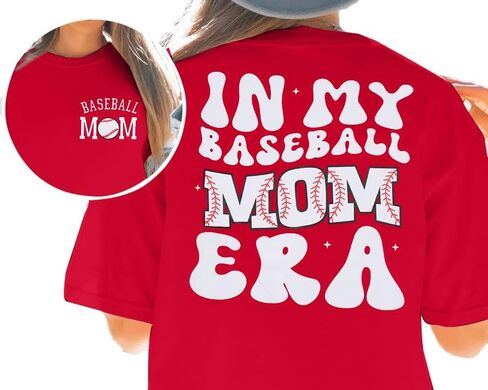 Baseball Mom Shirt Baseball Oversized Tshirt Women Baseball Game Day Season Vacation Short Sleeves Tops in Kuwait
