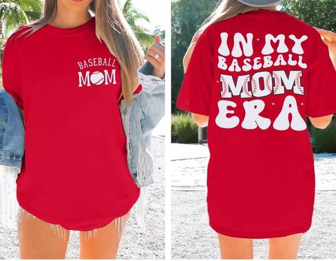 Baseball Mom Shirt Baseball Oversized Tshirt Women Baseball Game Day Season Vacation Short Sleeves Tops in Kuwait