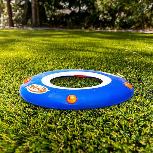 قرص طائر ناعم من Nerf Kids - لعبة قرص طائر صوتي داخلي + خارجي للأطفال - قرص رمي مقاس 11 بوصة - قرص خفيف الوزن للغاية للاستخدام الداخلي والخارجي - يعوي عند رميه in Saudi Arabia