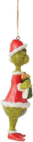 Enesco Dr. Seuss Grinch by Jim Shore Santa Grinch Holding Merry Christmas Banner Hanging Ornament, Hand Crafted, Hand Painted Collectible Christmas Tree Ornaments Decor Gift, 5.25 Inch, Multicolor in Saudi Arabia