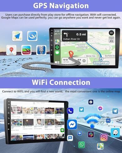 ستيريو سيارة Podofo لسيارة Honda Accord 9th Gen 2.0L (دليل A/C) 2014 2015 2016 مع CarPlay Android Auto، 2+32G 10.1 بوصة راديو سيارة تعمل باللمس مع بلوتوث، GPS، WiFi، SWC+AHD كاميرا احتياطية + ميكروفون in Saudi Arabia