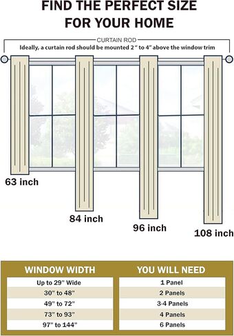 ستائر تعتيم فائقة، تعتيم الغرفة، غرفة النوم، ستائر، مطبخ، لهجات نافذة غرفة المعيشة، حجب الشمس، حرارية، عبوتان، جيب قضيب، ستائر تعتيم صلبة، مجموعة من 2، 26 بوصة × 84 بوصة، أسود in Kuwait