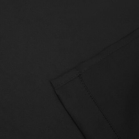 ستائر تعتيم فائقة، تعتيم الغرفة، غرفة النوم، ستائر، مطبخ، لهجات نافذة غرفة المعيشة، حجب الشمس، حرارية، عبوتان، جيب قضيب، ستائر تعتيم صلبة، مجموعة من 2، 26 بوصة × 84 بوصة، أسود in Kuwait