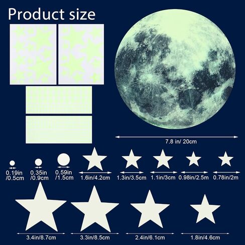 Glow Stars for Ceiling 435 PCS Glow in Dark Stars Glow in The Dark Ceiling Stickers Glowing Stars Space Planet Universe Galaxy Blue Wall Decals for Kids Bedroom Nursery Living Room Decor in Saudi Arabia