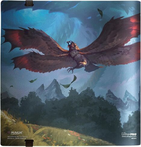 Ultra PRO - Bloomburrow 12-Pocket PRO-Binder for Magic: The Gathering يتميز بحفلة Faceoff ضد Dragonhawk، عمل فني حصري، غطاء فني كامل، إغلاق بحزام مطاطي، جيوب جانبية للتحميل in Saudi Arabia