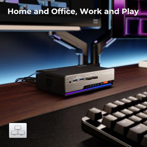 TESmart 8K@60Hz DP KVM Switch 2 Monitors 2 Computers USB 3.0, DP 1.4 KVM Switch Dual Monitor 4K@144Hz for Gaming Dock, Support EDID, Gigabit Network, Hotkey Switch, Audio & Mic with All Input Cables in Saudi Arabia