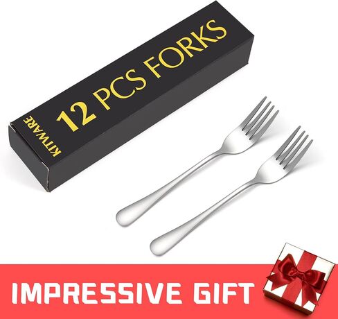 Silver Salad Forks Set of 12 pieces，Stainless Steel Flatware Forks 6.8 inch，Mirror Polish Small Utensils, New Kitchen Essentials Cutlery Set Dishwasher Safe in Saudi Arabia