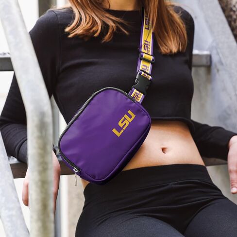 FOCO LSU Tigers NCAA Team Wordmark Crossbody Belt Bag in Saudi Arabia