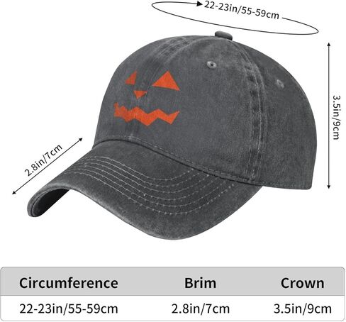 Halloween Hat Pumpkin Dad Hats for Men Halloween Decorations Adjustable Funny Pumpkin Face Baseball Cap in Kuwait
