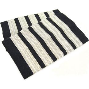 Egolets, 5 Stripe Novelty Pilot Epaulets (Silver Metallic on Navy)
