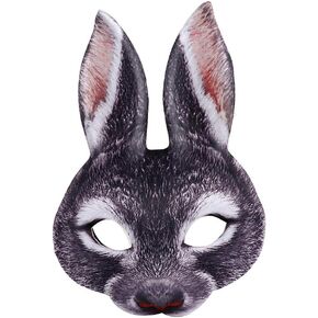 TMCO Halloween Easter Carnival Party Masquerade Half Face Rabbit Animal Mask