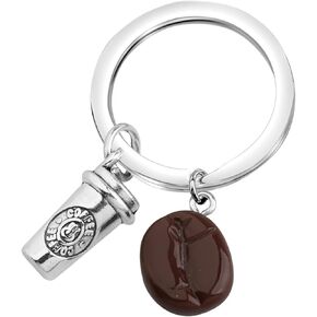 BAUNA Coffee Gifts for Coffee Lovers Keychain Coffee Bean Charms Barista Jewelry for Coffee Friends Gifts