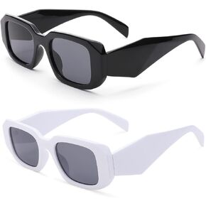 COASION Retro 90s Rectangle Sunglasses for Women Fashion Sun Glasses Vintage Small Square Frame UV400 Protection Eyewear
