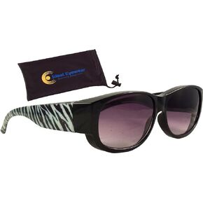 Animal Print Fit Over Sunglasses Wear Over Prescription Glasses - Case Included