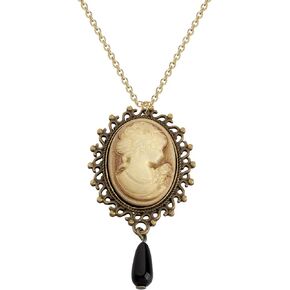 Retro Victorian Necklace Cameo Pendant Necklace Gothic Vintage Gifts Halloween Party gift