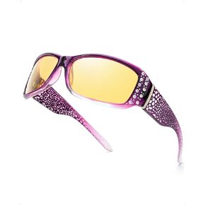 Night Driving Glasses for Womens Yellow Polarized Night Vision Glasses Anti Glare IF010