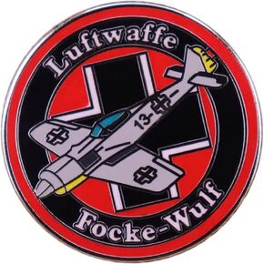 WW2 World War 2 II German Luftwaffe Focke Wulf Air Force 1.1" Enamel Pin Badge