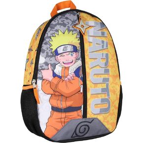 Naruto Backpack 3D Quilted Character 16" Kids School Travel Backpack w/Rubber Shurukien Zipper Pull