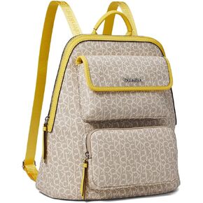 Calvin Klein Enya Signature Backpack Khaki/Vanilla/Pineapple One Size